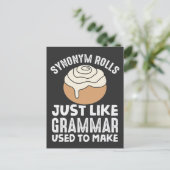 Synonym Rolls Meme English Grammar Teacher Pub Postkarte (Stehend Vorderseite)