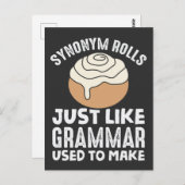 Synonym Rolls Meme English Grammar Teacher Pub Postkarte (Vorne/Hinten)