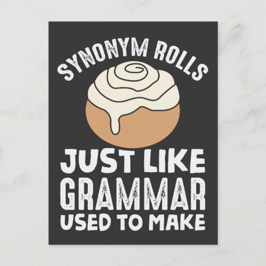 Synonym Rolls Meme English Grammar Teacher Pub Postkarte (Vorderseite)