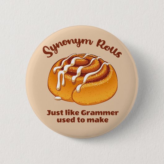 Synonym-Rolls wie Grammer Button (Vorderseite)