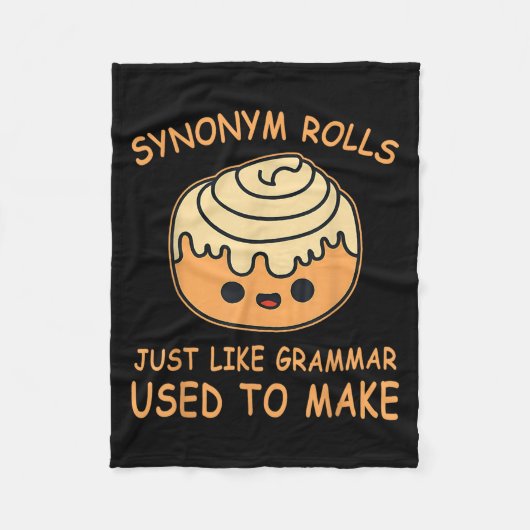 Synonym rollt einfach so wie die Grammatik es früh Fleecedecke (Vorderseite)