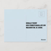 Synonyme für Trump mit bösem Trump-Gesicht Postkarte (Rückseite)