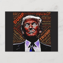 Synonyme für Trump mit bösem Trump-Gesicht Postkarte
