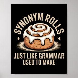 Synonyme rollen einfach wie die Grammatik, um Wort Poster
