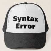 Syntax Error cap Truckerkappe (Vorderseite)