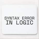 Syntax Error In Logic Minimalist Typewriter Mousepad<br><div class="desc">Assert control over the system. High-quality surface with crisp,  high-contrast text designed for a command center that prioritizes logical precision over default errors.</div>