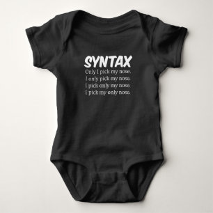 Syntax Funny Nose Picking Baby Strampler