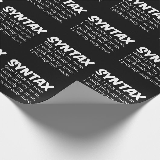 Syntax Funny Nose Picking Geschenkpapier (Ecke)