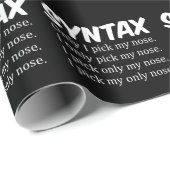 Syntax Funny Nose Picking Geschenkpapier (Rolleneckpunkt)