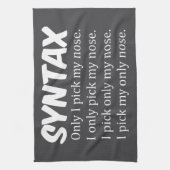 Syntax Funny Nose Picking Geschirrtuch (Vertikal)