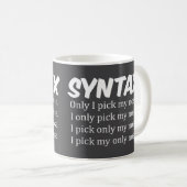 Syntax Funny Nose Picking Kaffeetasse (VorderseiteRechts)