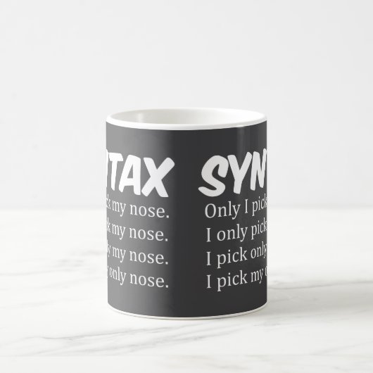 Syntax Funny Nose Picking Kaffeetasse (Mittel)