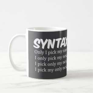 Syntax Funny Nose Picking Kaffeetasse