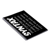 Syntax Funny Nose Picking Notizblock (Rechte Seite)