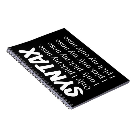 Syntax Funny Nose Picking Notizblock (Rechte Seite)