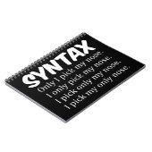 Syntax Funny Nose Picking Notizblock (Linke Seite)