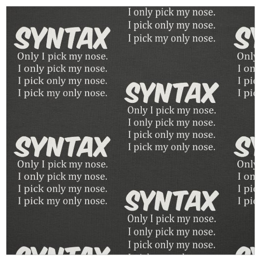 Syntax Funny Nose Picking Stoff (Muster)