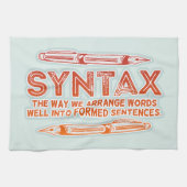 Syntax Funny Sentence Struktur Grammar Geschirrtuch (Horizontal)