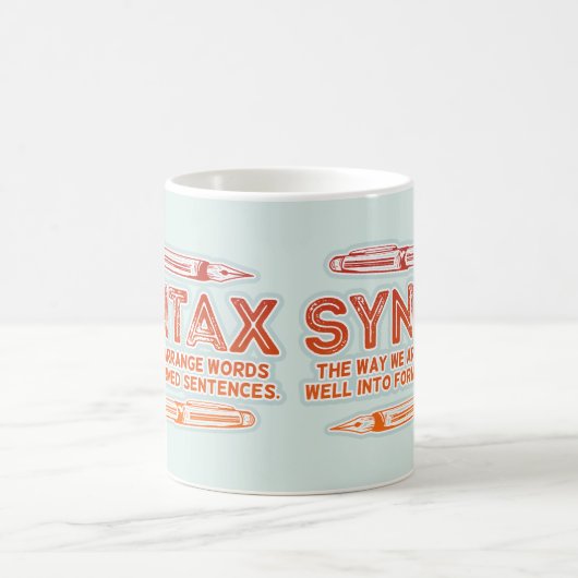 Syntax Funny Sentence Struktur Grammar Kaffeetasse (Mittel)