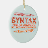 Syntax Funny Sentence Struktur Grammar Keramik Ornament (Rechts)