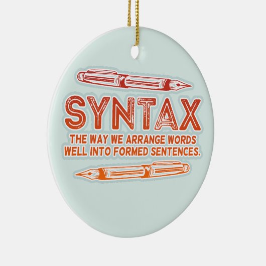 Syntax Funny Sentence Struktur Grammar Keramik Ornament (Rechts)