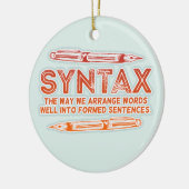 Syntax Funny Sentence Struktur Grammar Keramik Ornament (Links)