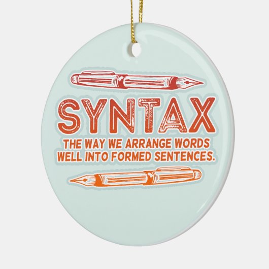 Syntax Funny Sentence Struktur Grammar Keramik Ornament (Links)
