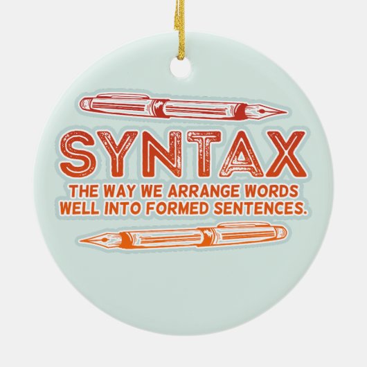 Syntax Funny Sentence Struktur Grammar Keramik Ornament (Hinten)