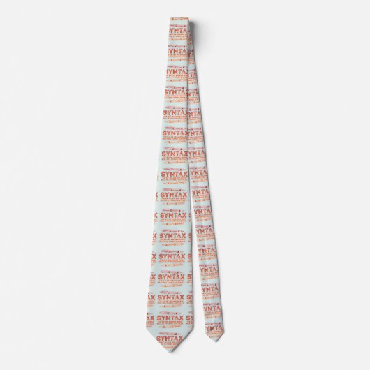 Syntax Funny Sentence Struktur Grammar Krawatte (Vorderseite)