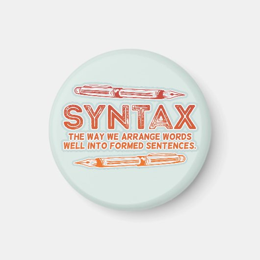 Syntax Funny Sentence Struktur Grammar Magnet (Vorne)