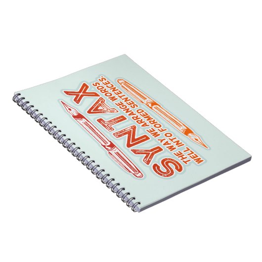 Syntax Funny Sentence Struktur Grammar Notizblock (Rechte Seite)