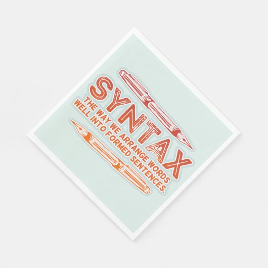 Syntax Funny Sentence Struktur Grammar Serviette (Ecke)