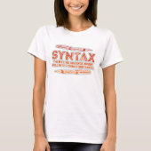 Syntax Funny Sentence Struktur Grammar T-Shirt (Vorderseite)