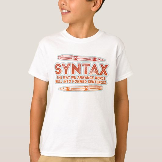 Syntax Funny Sentence Struktur Grammar T-Shirt (Vorderseite)