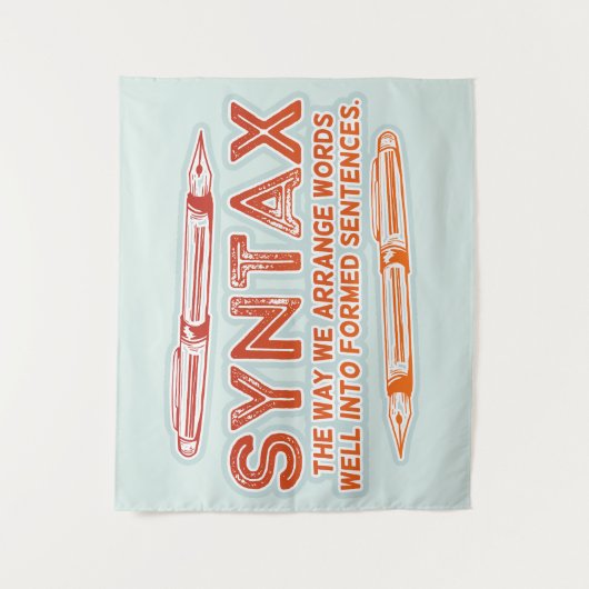 Syntax Funny Sentence Struktur Grammar Wandteppich (Vorderseite)