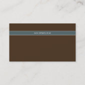Syntax schokoladenbraun u. Kadett-Blau Visitenkarte (Rückseite)