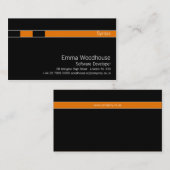 Syntax Schwarz/Orange Visitenkarte (Vorne/Hinten)
