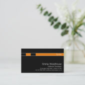 Syntax Schwarz/Orange Visitenkarte (Stehend Vorderseite)