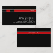 Syntax-Schwarzes u. Rot Visitenkarte (Vorne/Hinten)