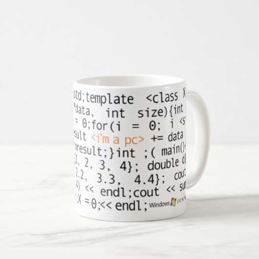 SYNTAX-TASSE KAFFEETASSE (VorderseiteRechts)