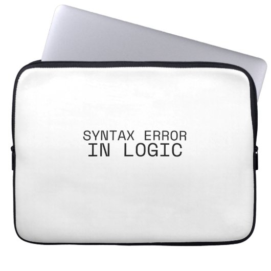 Syntaxfehler in der Logik Minimalist Technical  Laptopschutzhülle (Vorderseite)