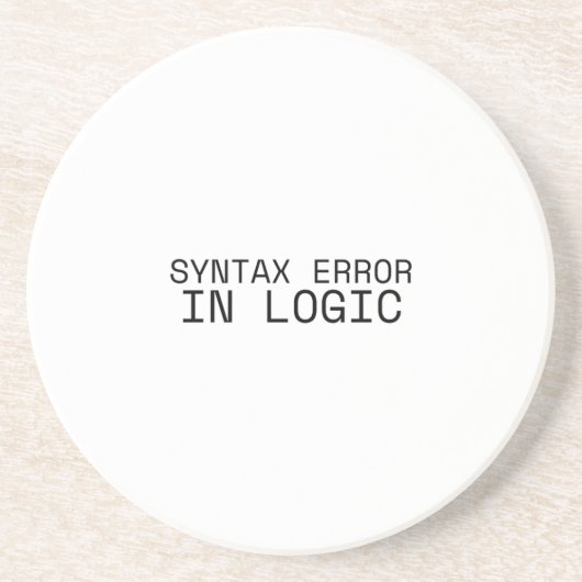 Syntaxfehler in der Logik Minimalist Technisch Getränkeuntersetzer (Vorne)