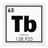 Syntaxformel für Terbium-chemische Elemente Fotodruck (Vorne)