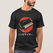 Synth Keyboard Drum Machine Japanischer Synthesize T-Shirt (Vorderseite)