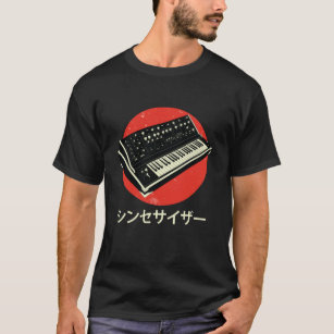 Synth Keyboard Drum Machine Japanischer Synthesize T-Shirt