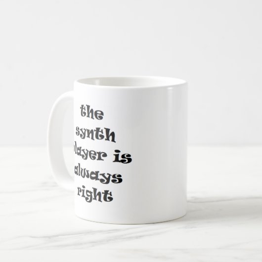 Synth Player immer richtig Kaffee Tasse (Vorderseite Links)