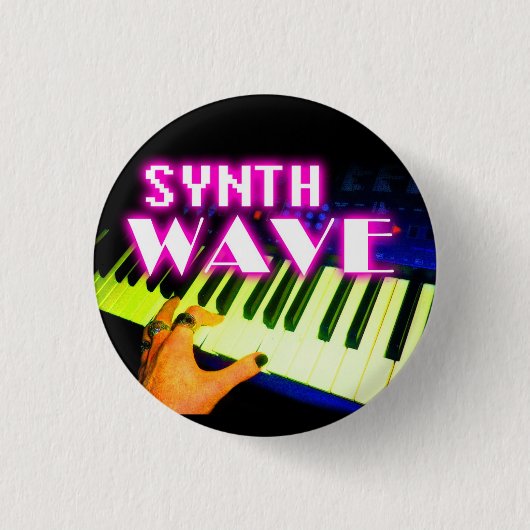 Synth Wave Button (Vorderseite)