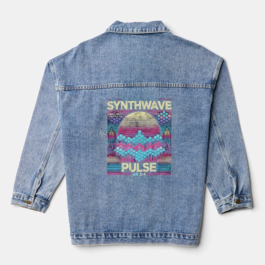 Synth-Wave-Impuls Jeansjacke (Rückseite)