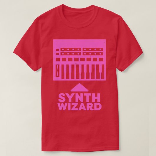 Synth Wizard Synthesizer Music Producer T-Shirt (Design vorne)