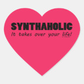 Synthaholic Life Heart Sticker (Vorderseite)